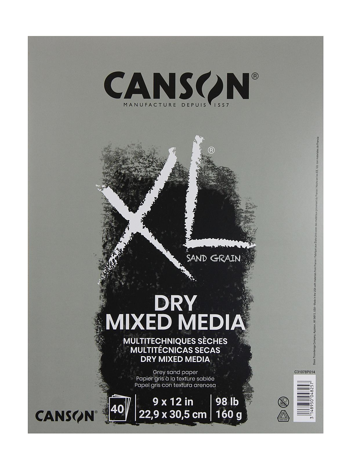 XL Dry Mixed Media Pads gray 9 in. x 12 in.