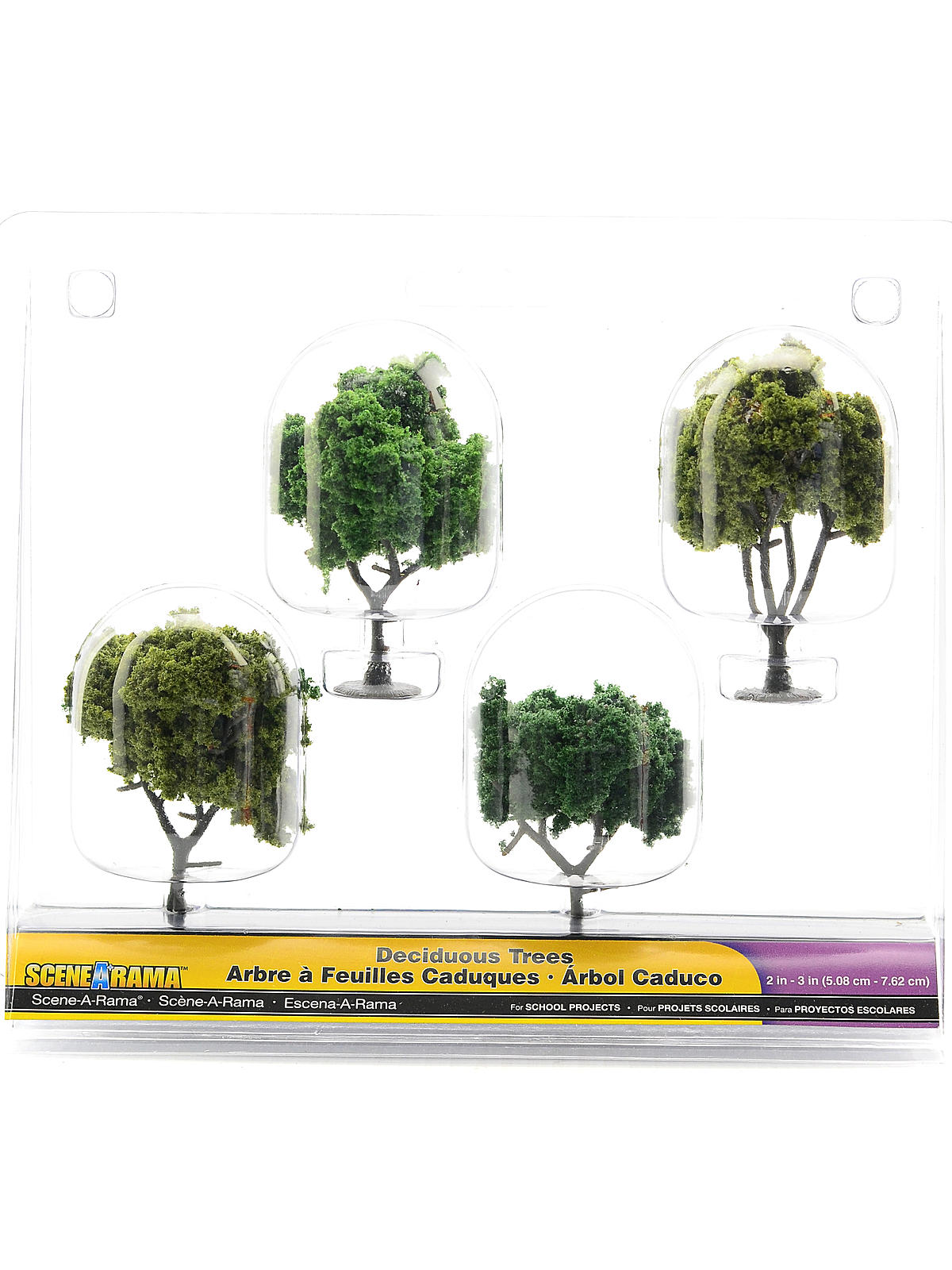 Trees deciduous 2 in. - 3 in. pack of 4