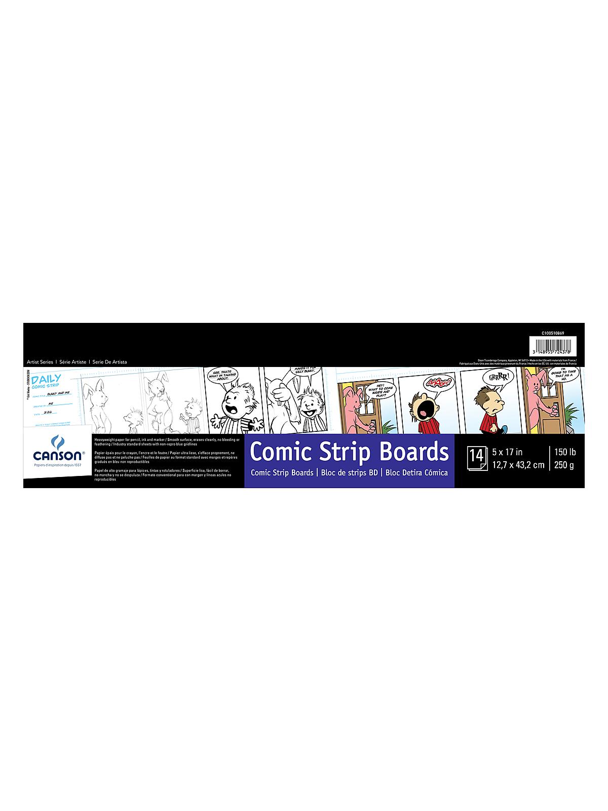 Fanboy Comic Strip Boards 5 in. x 17 in. pad of 14