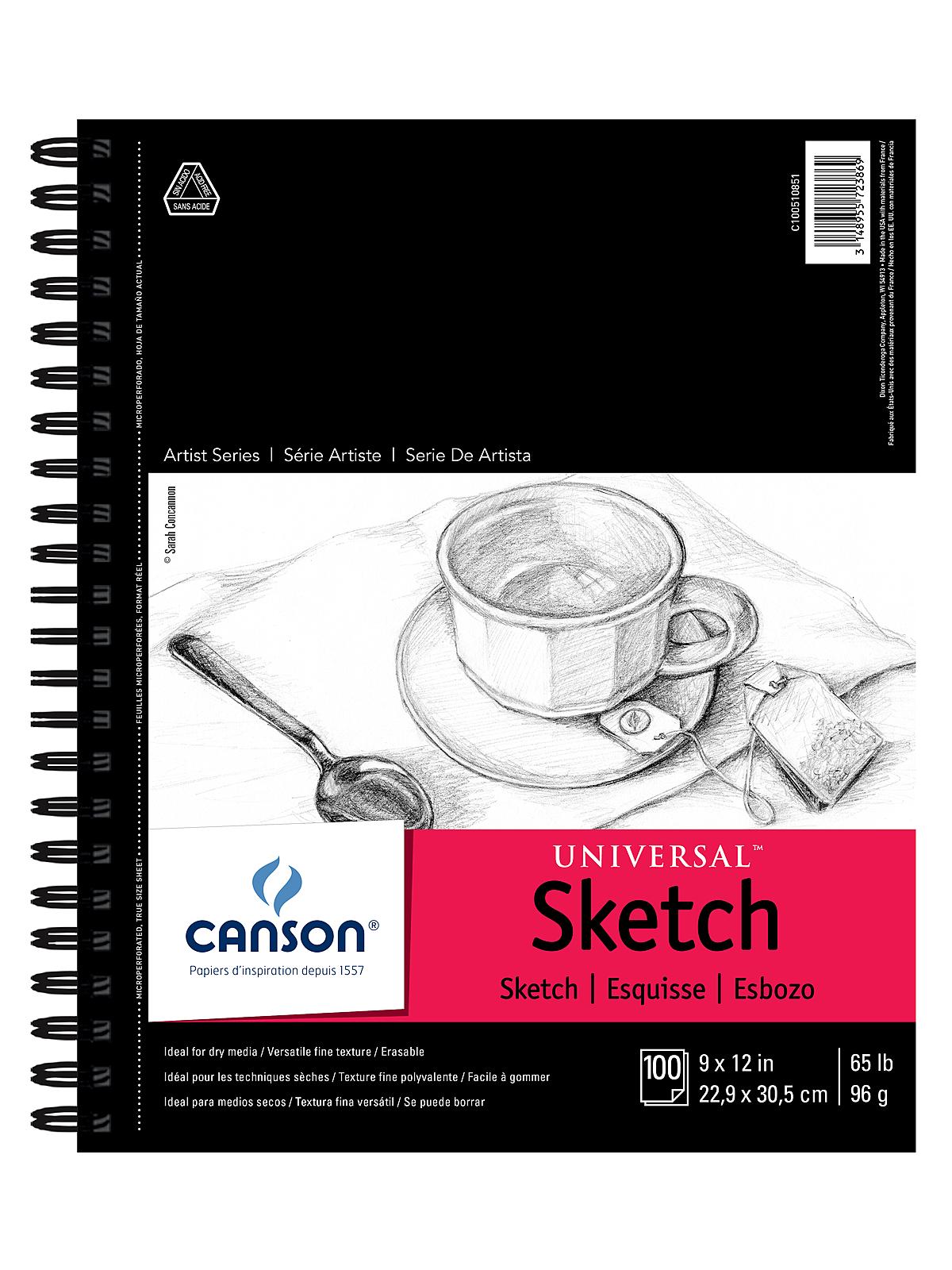 Universal Heavyweight Sketch Pads 9 In. X 12 In. 100 Sheets