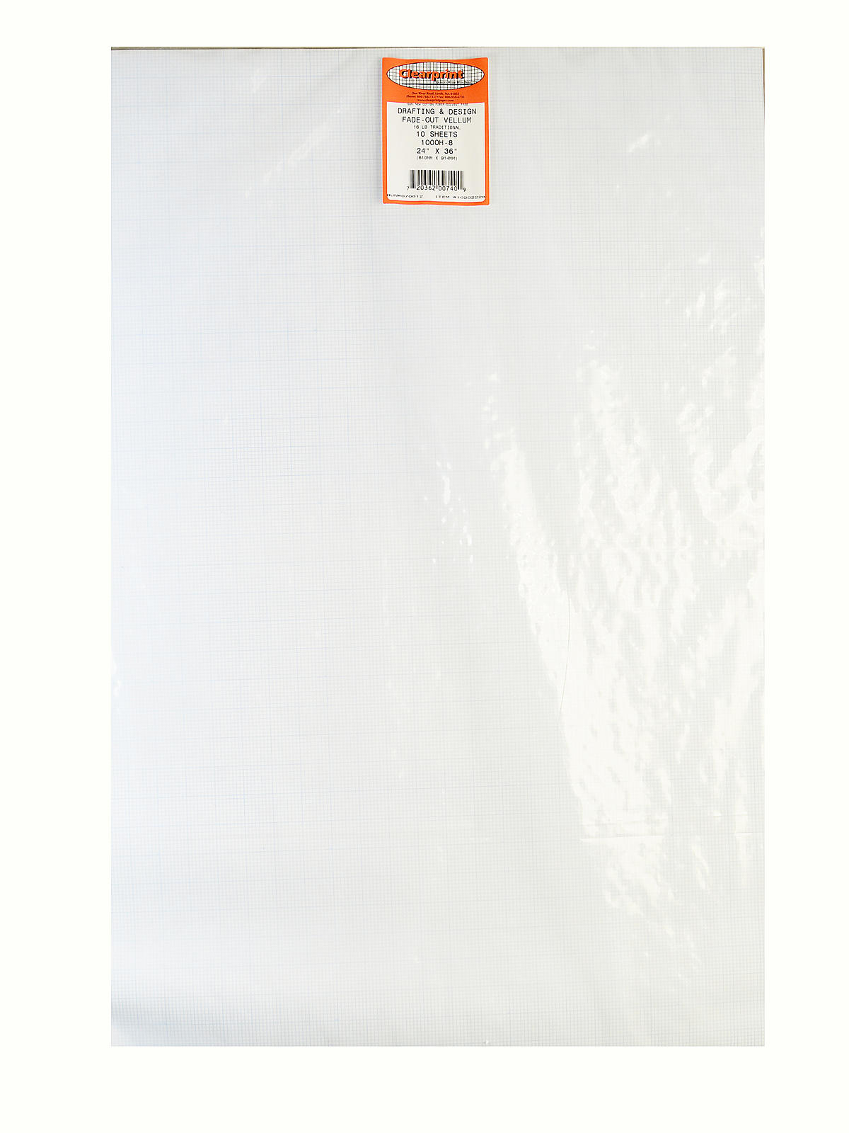 Fade-Out Design and Sketch Vellum - Grid 8 x 8 24 in. x 36 in. pack of 10 sheets