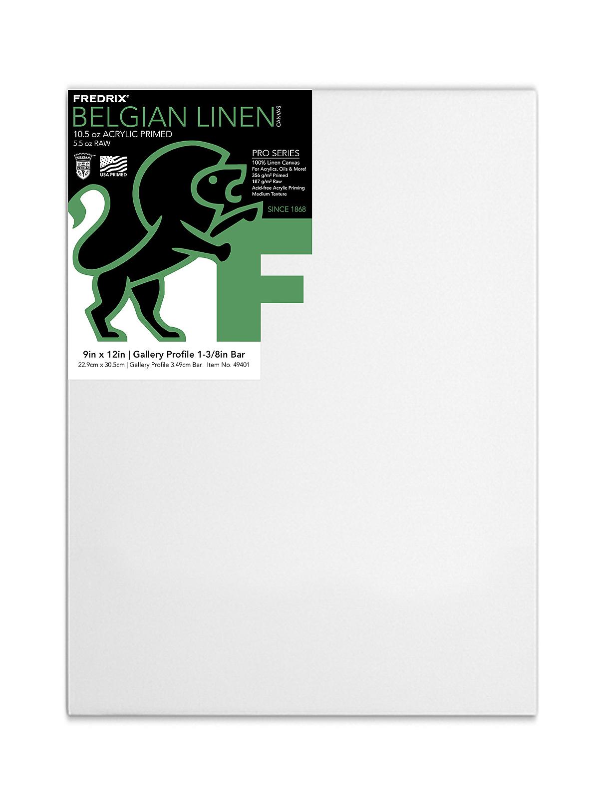 Pro Belgian Linen Pre-Stretched Canvas 9 in. x 12 in. each