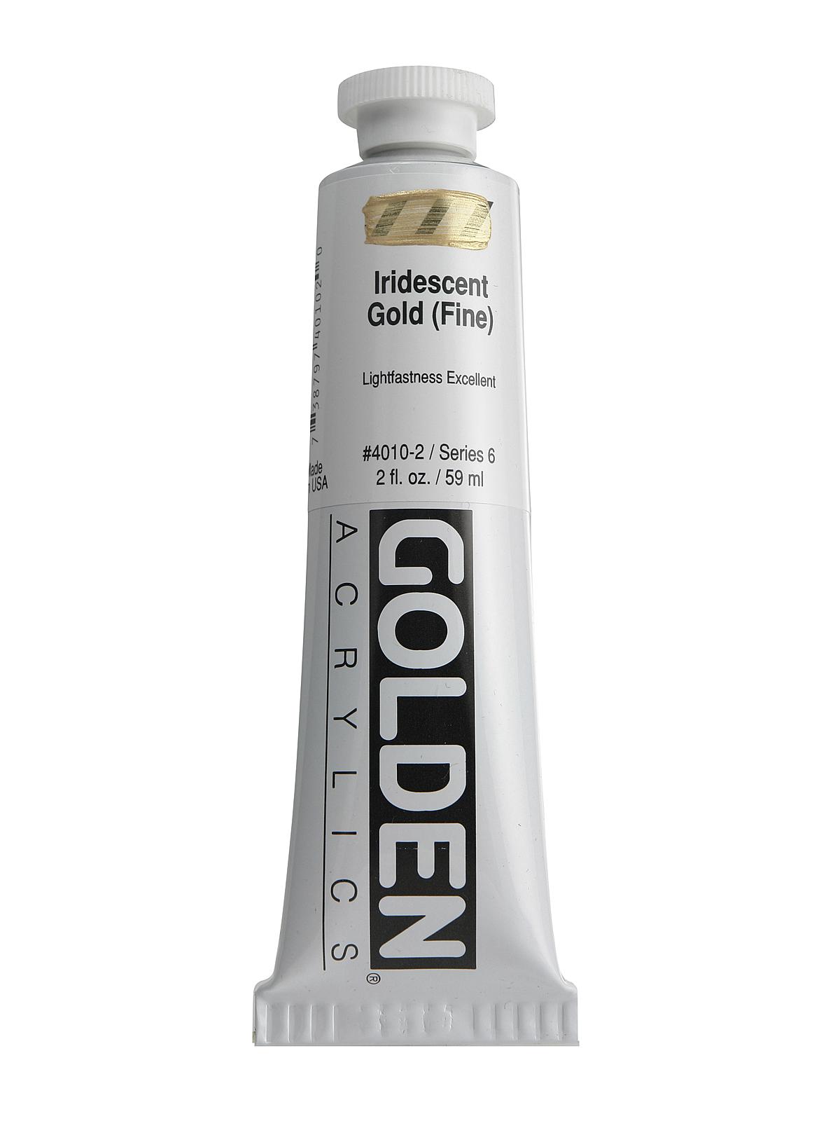 Iridescent and Interference Acrylics iridescent gold fine 2 oz.