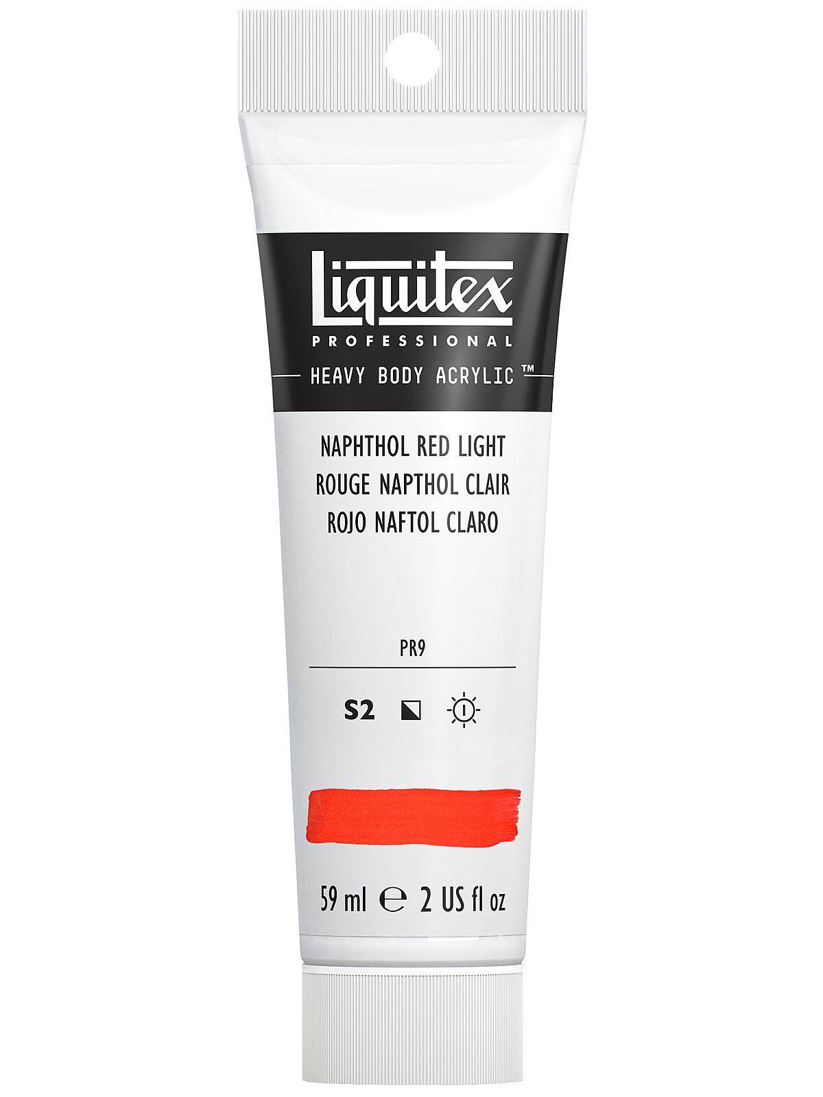 Heavy Body Professional Artist Acrylic Colors naphthol red light 2 oz.