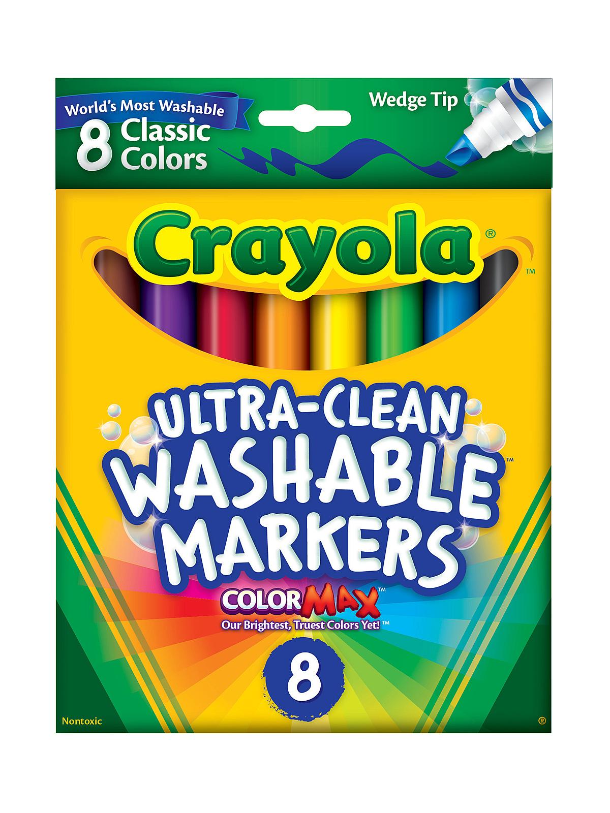 Classic Color Ultra-Clean Washable Markers wedge tip pack of 8