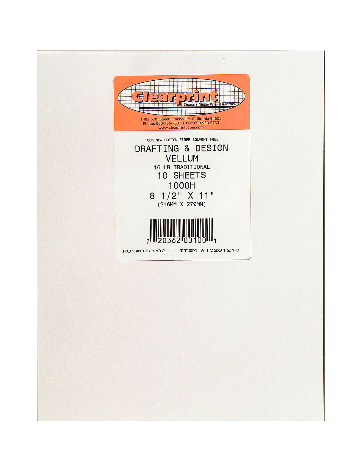 Design Vellum No. 1000H 8 1 2 In. X 11 In. Pack Of 10