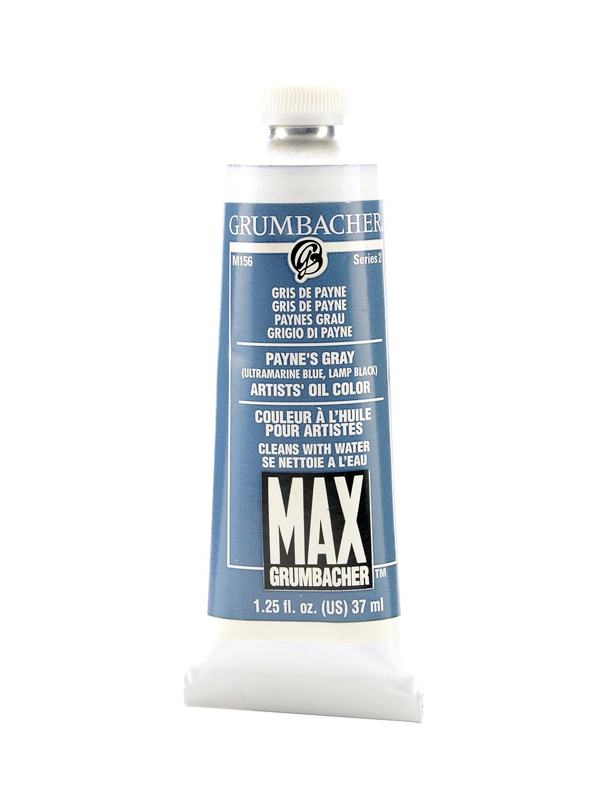 Max Water Miscible Oil Colors payne's gray 1.25 oz.