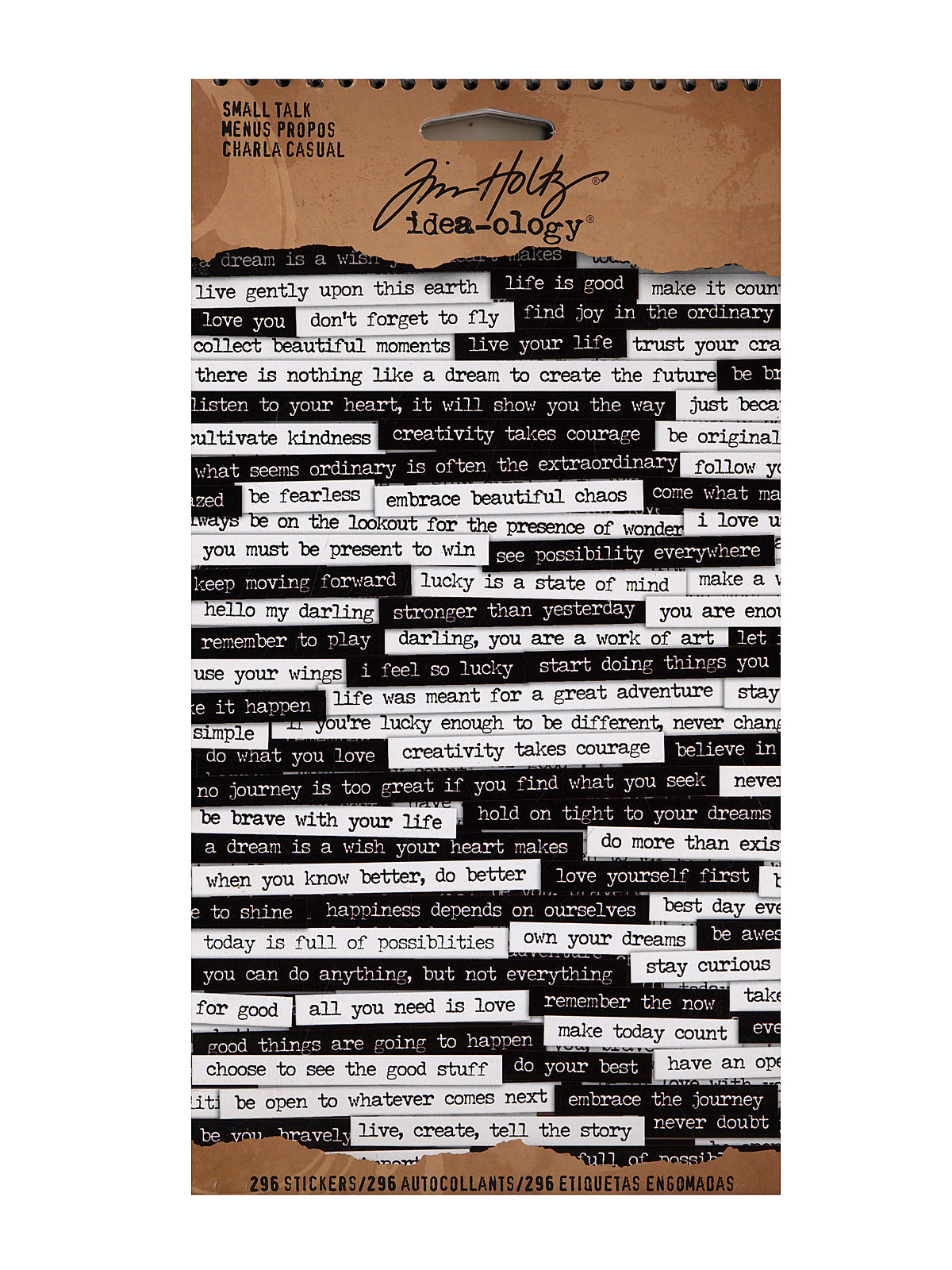 Idea-ology Paperie small talk stickers 296 words