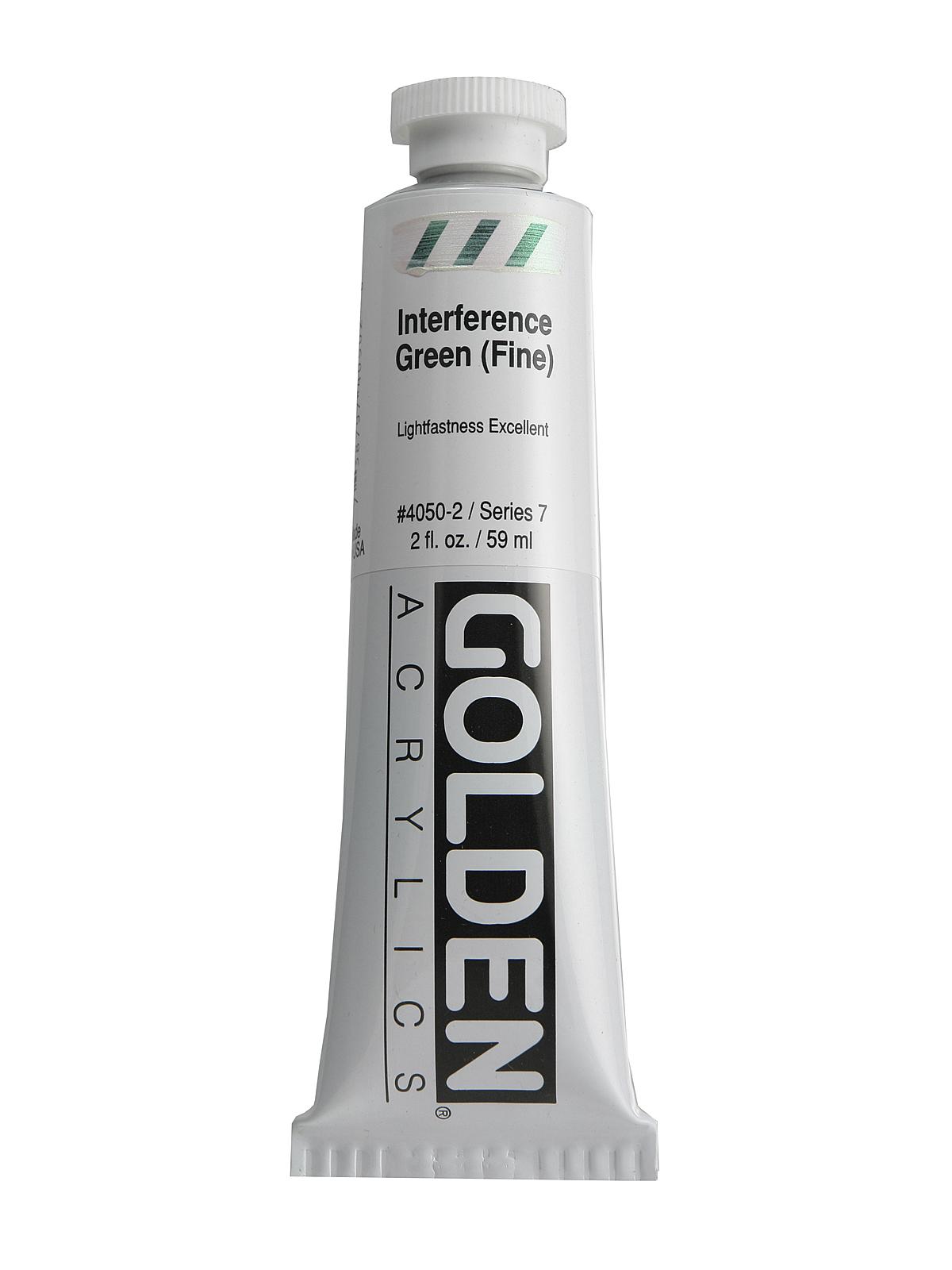 Iridescent And Interference Acrylics Interference Green Fine 2 Oz.