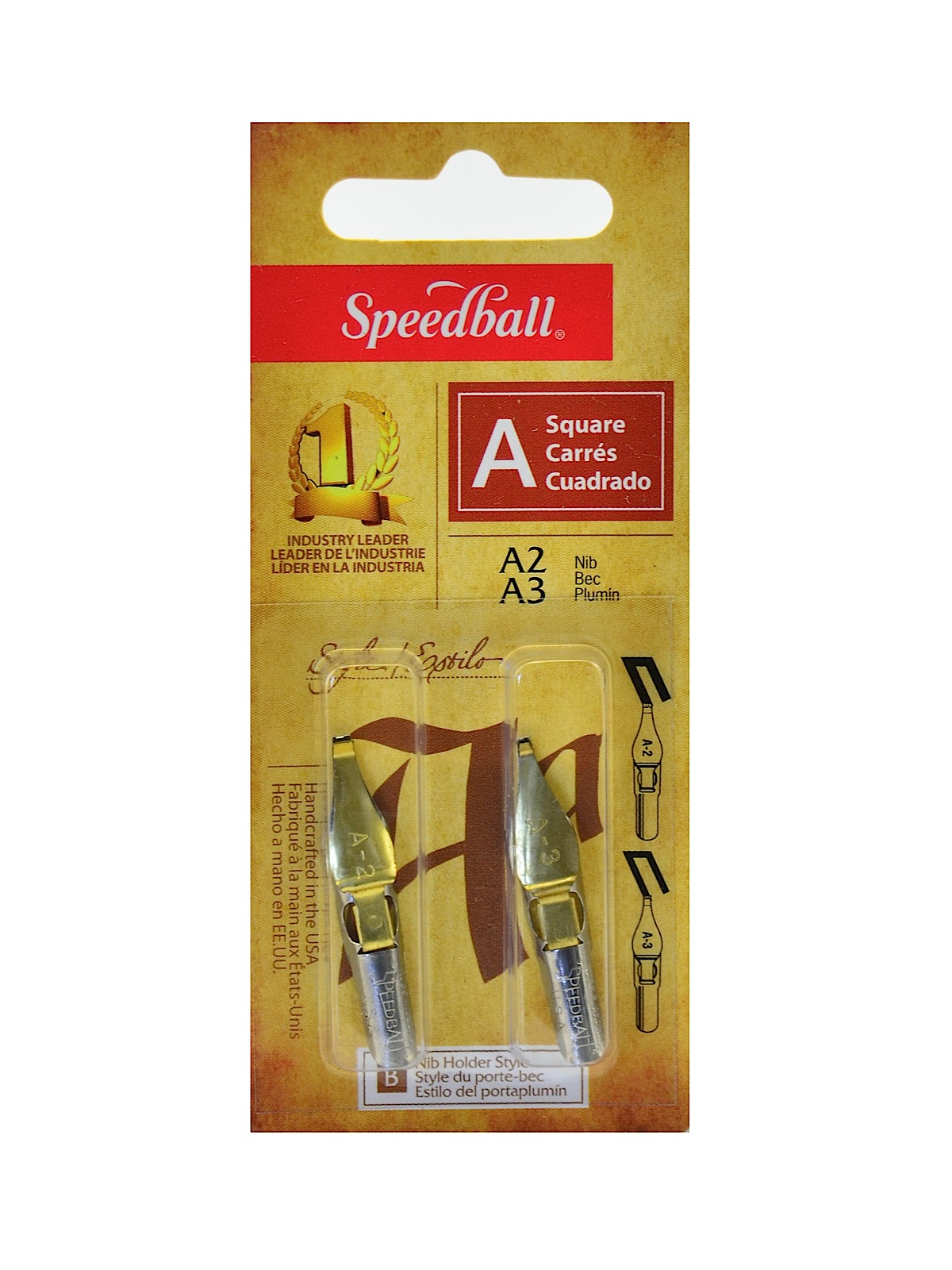 Lettering and Drawing Square Pen Nibs A Style A-2 A-3 pack of 2