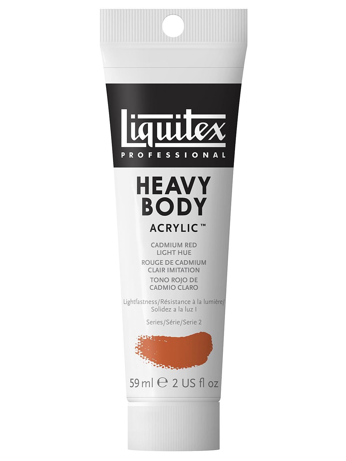 Heavy Body Professional Artist Acrylic Colors cadmium red light 2 oz.