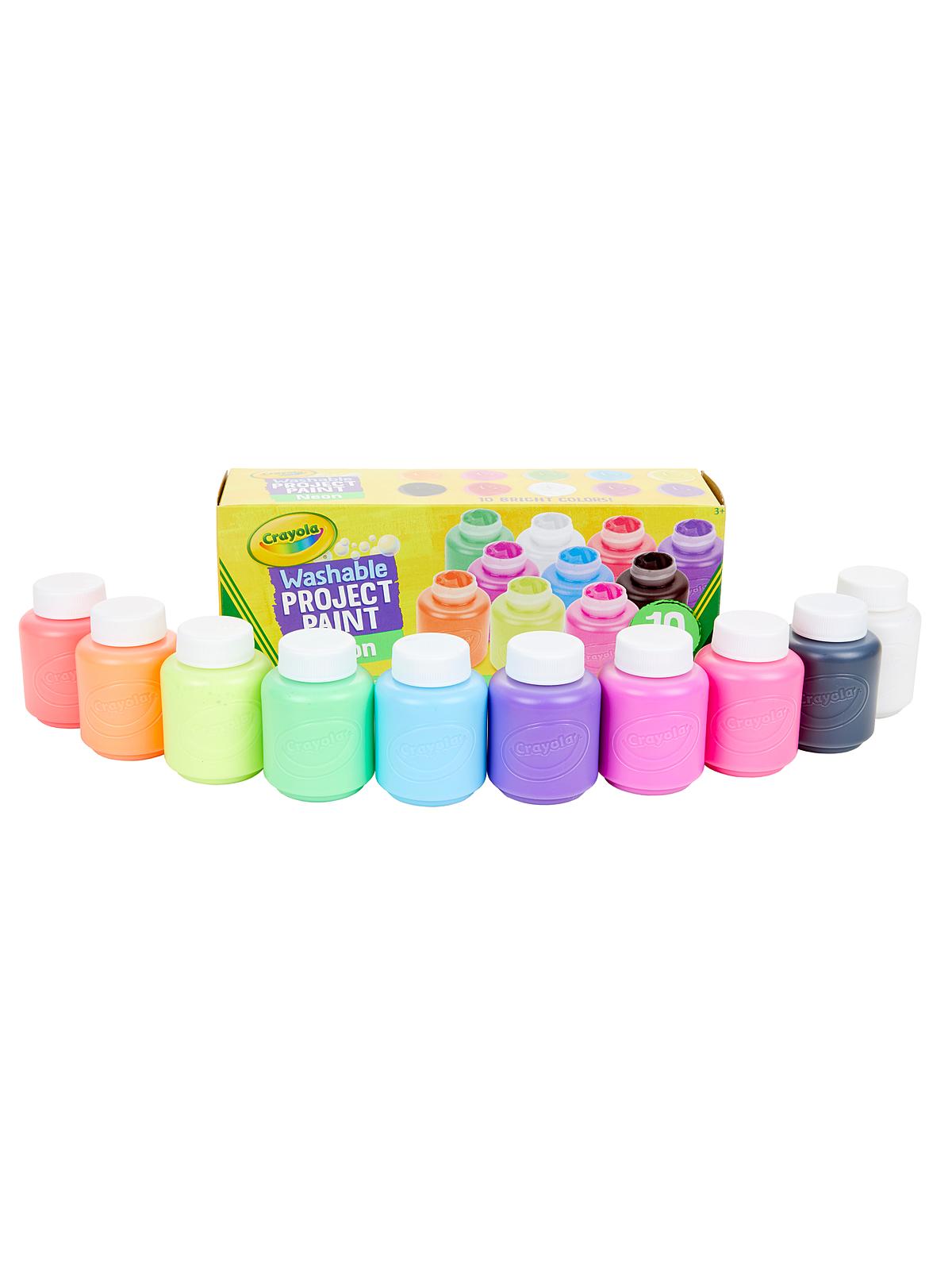 Washable Project Paint neon pack of 10 2 fl. oz. bottle