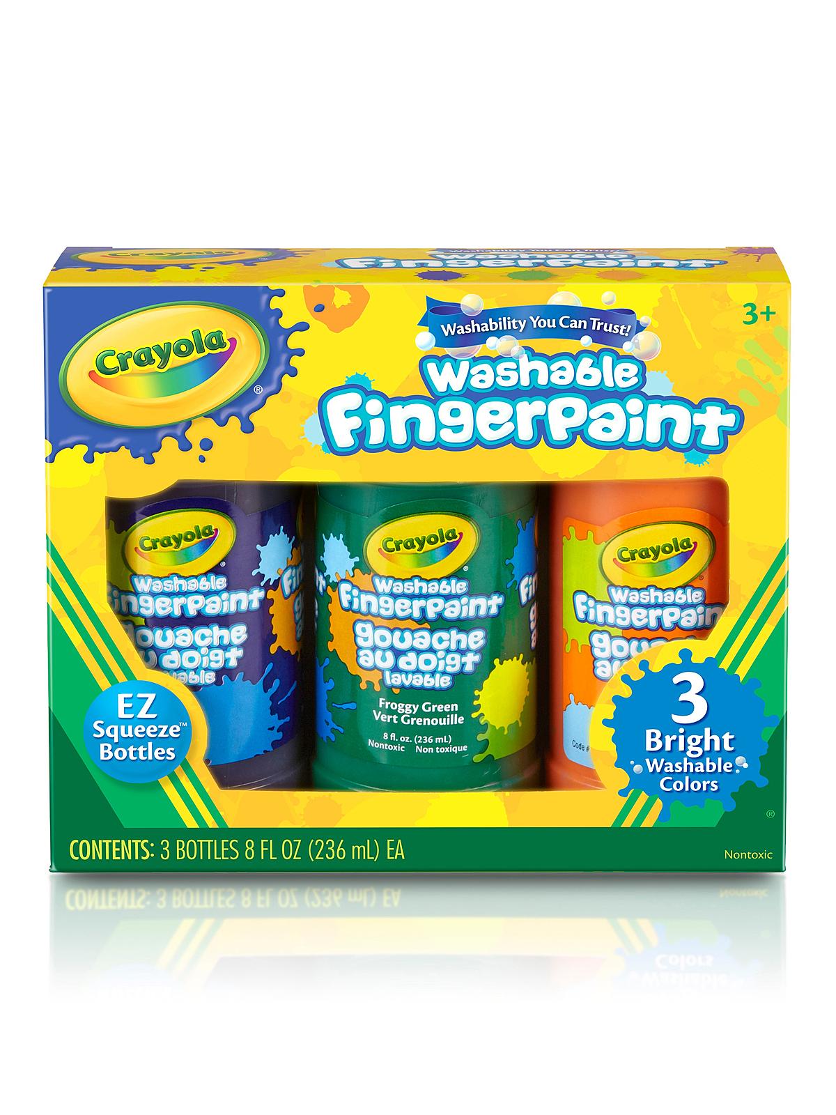 Washable Bold Fingerpaints secondary 8 oz. bottle pack of 3