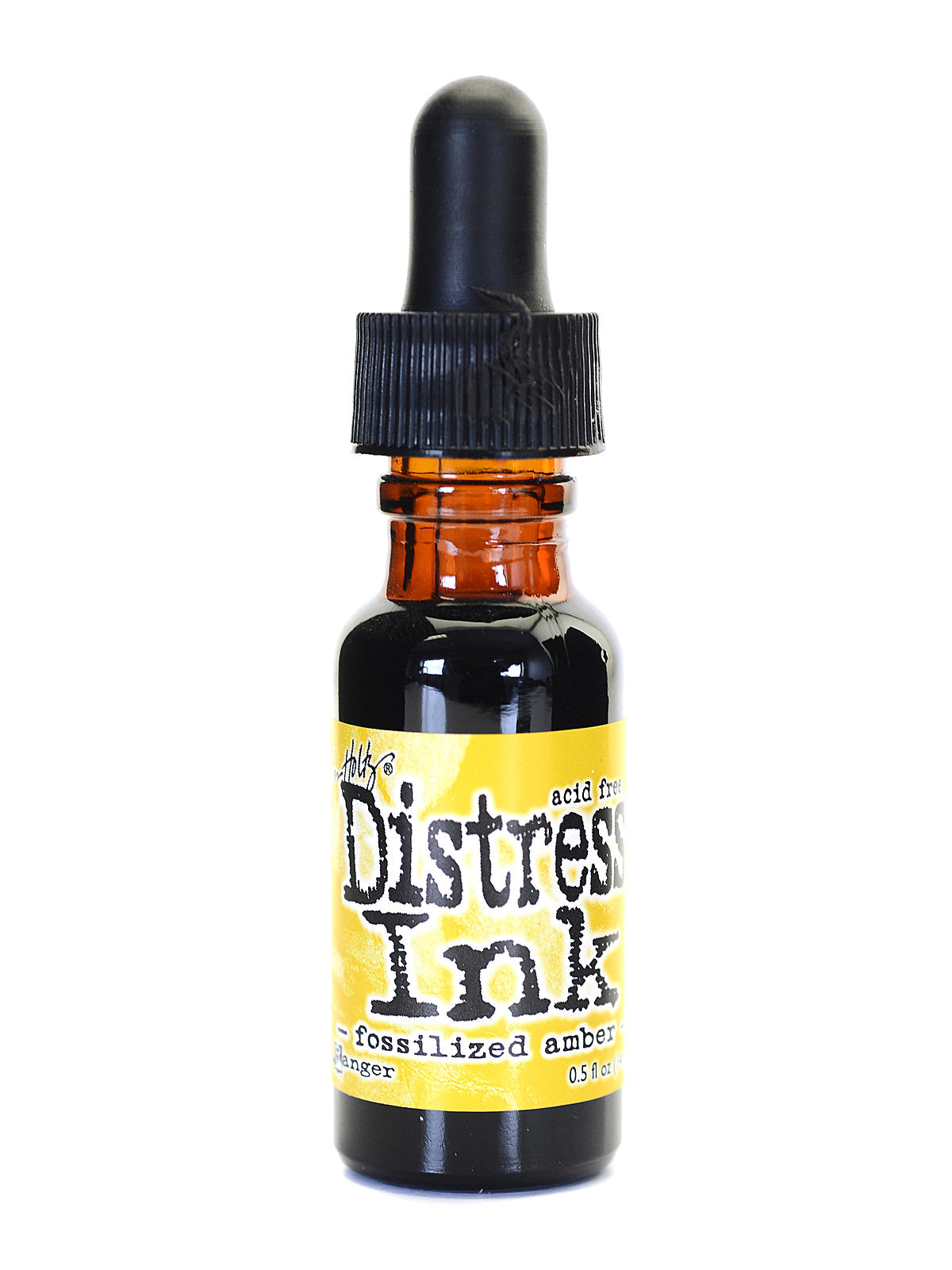 Tim Holtz Distress Ink fossilized amber 0.5 oz. reinker bottle
