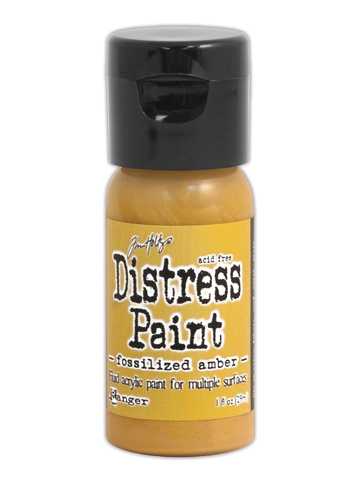 Tim Holtz Distress Paints 1 oz. bottle fossilized amber