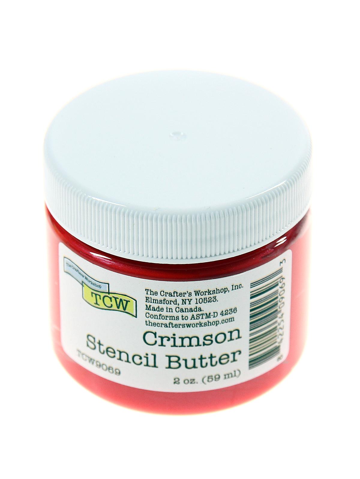 Stencil Butter crimson 2 oz. jar