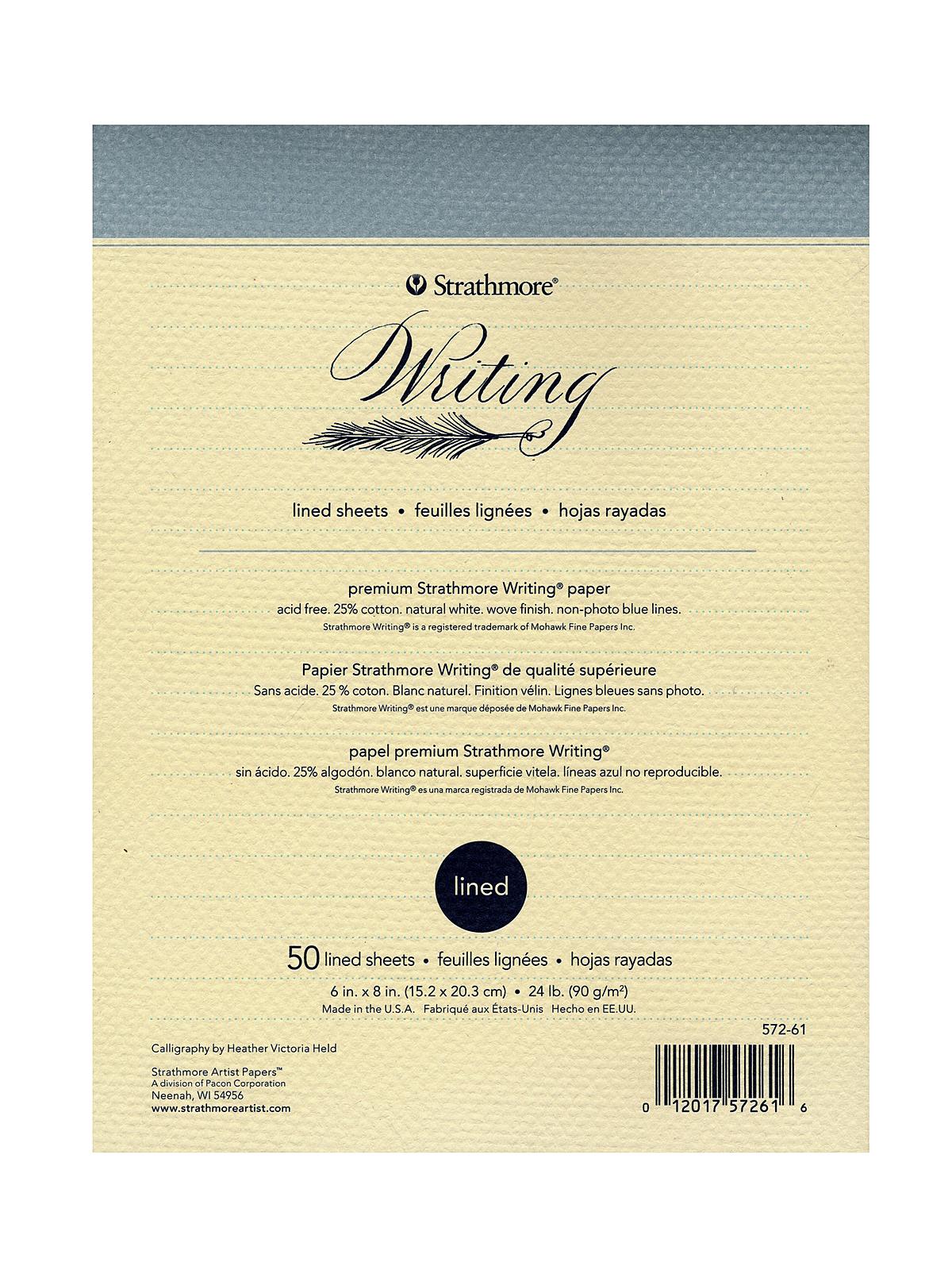 Writing Lined Pads 6 in. x 8 in. 50 sheets