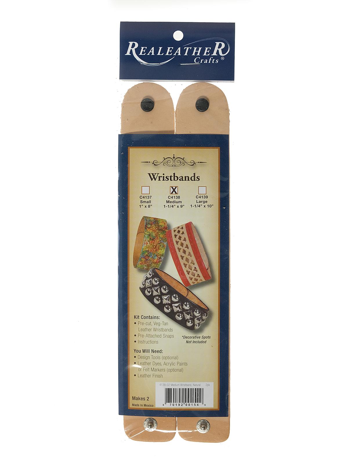 Wristbands medium 1 1 4 in. x 9 in. pack of 2