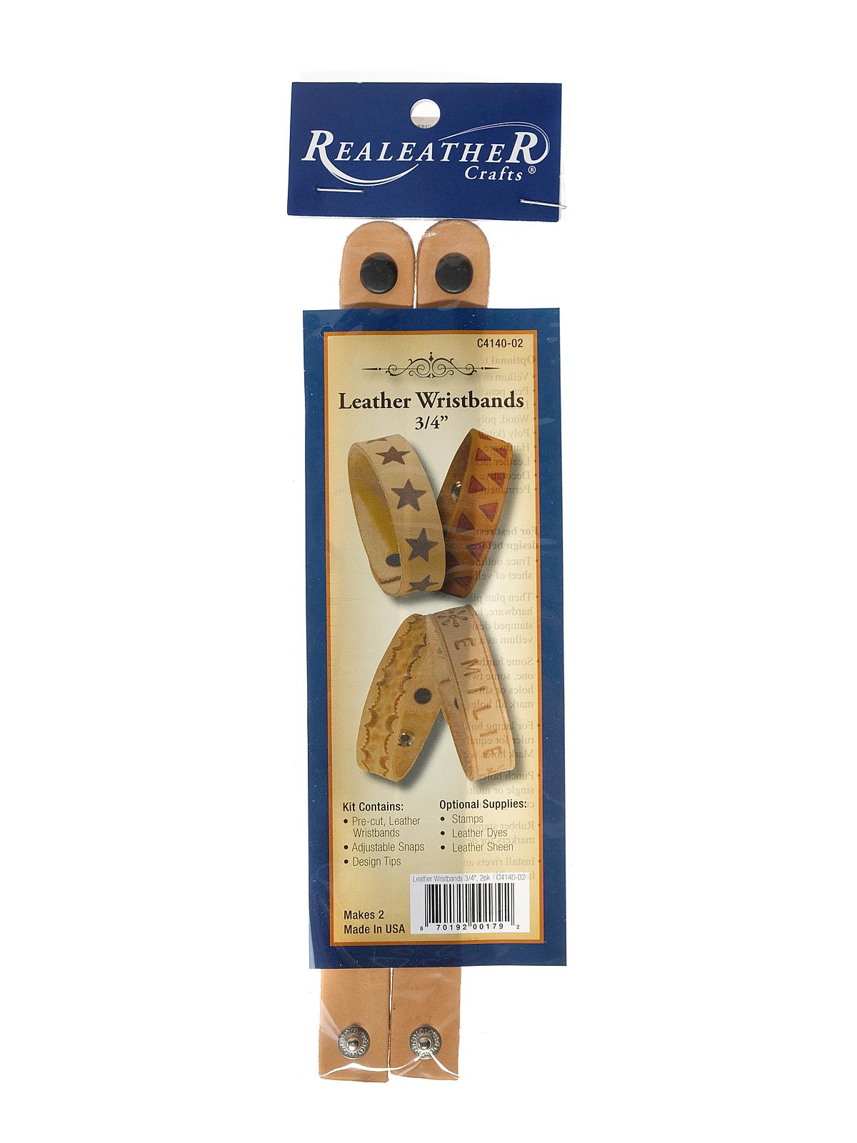 Wristbands narrow 3 4 in. pack of 2