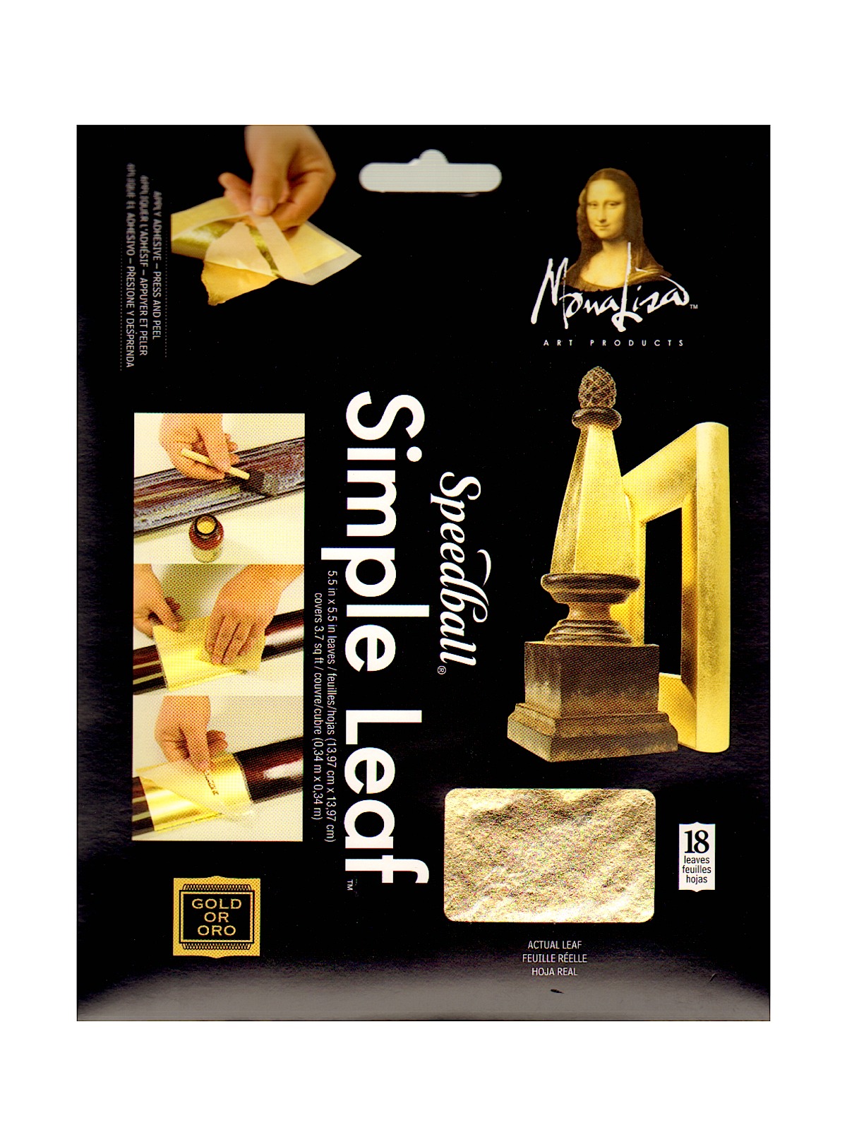 Simple Leaf gold pack of 18 sheets