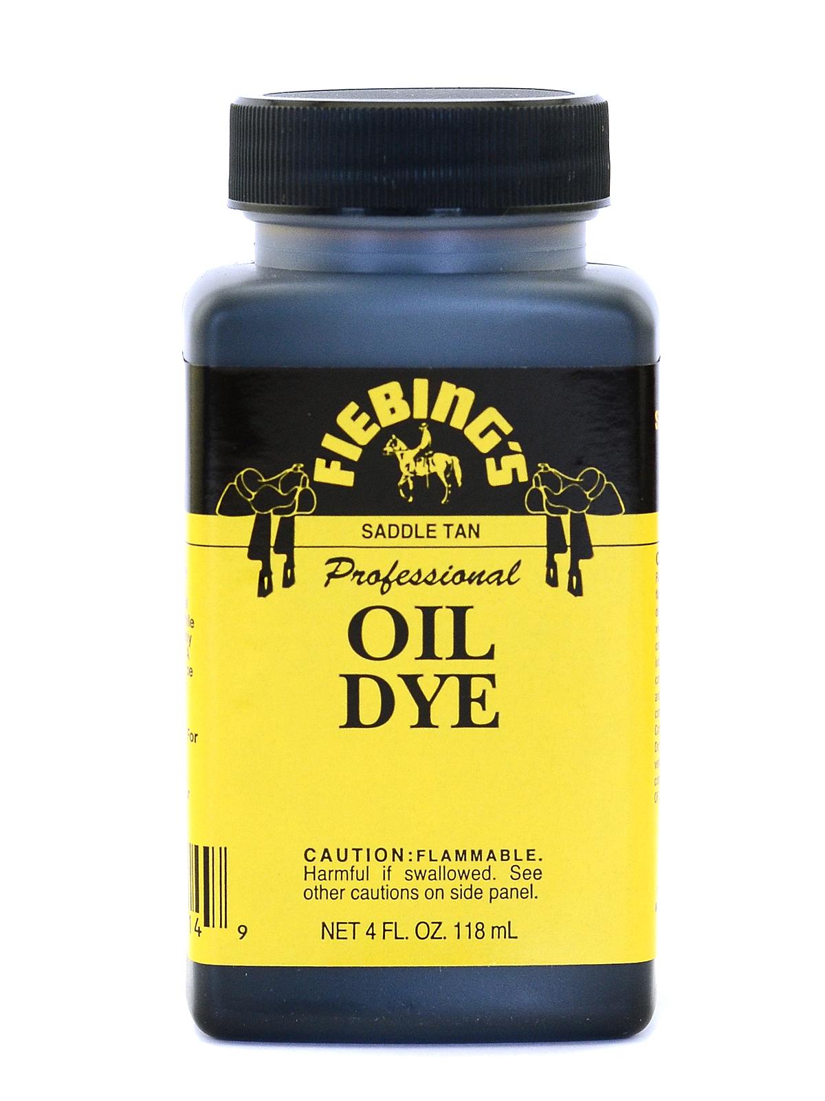 Professional Oil Dye 4 Oz. Bottle Saddle Tan