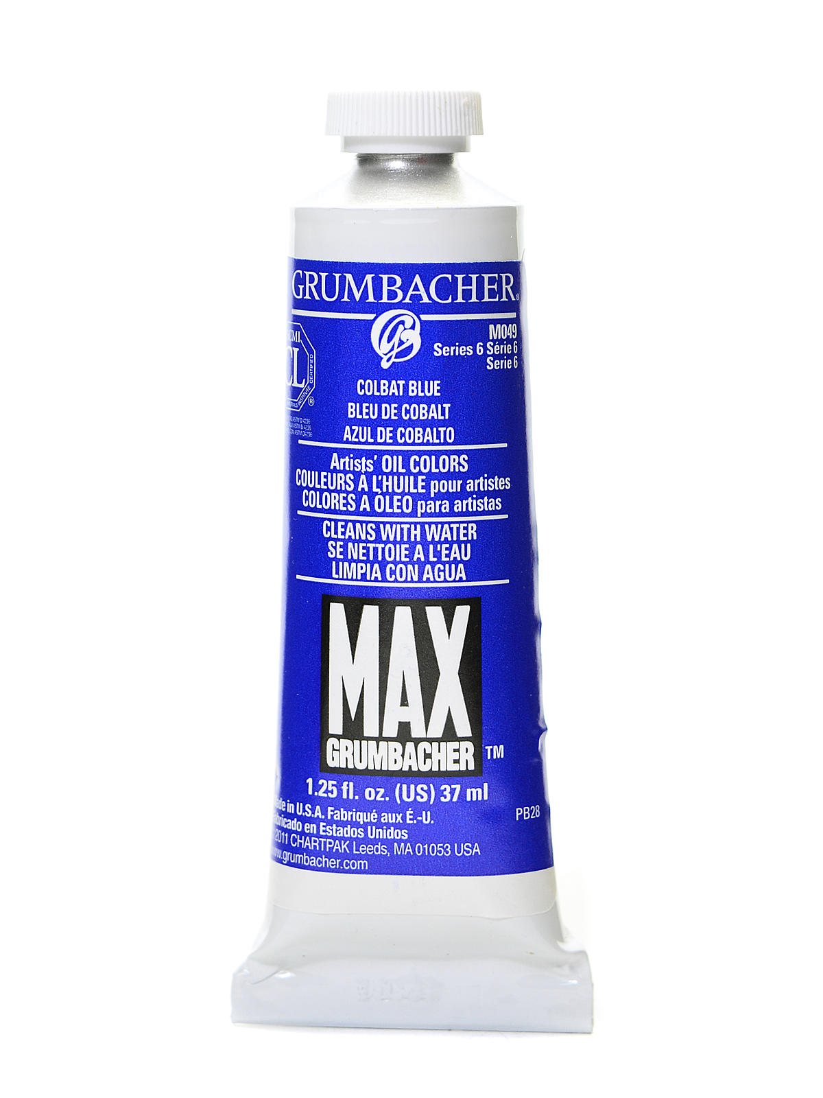 Max Water Miscible Oil Colors cobalt blue 1.25 oz.