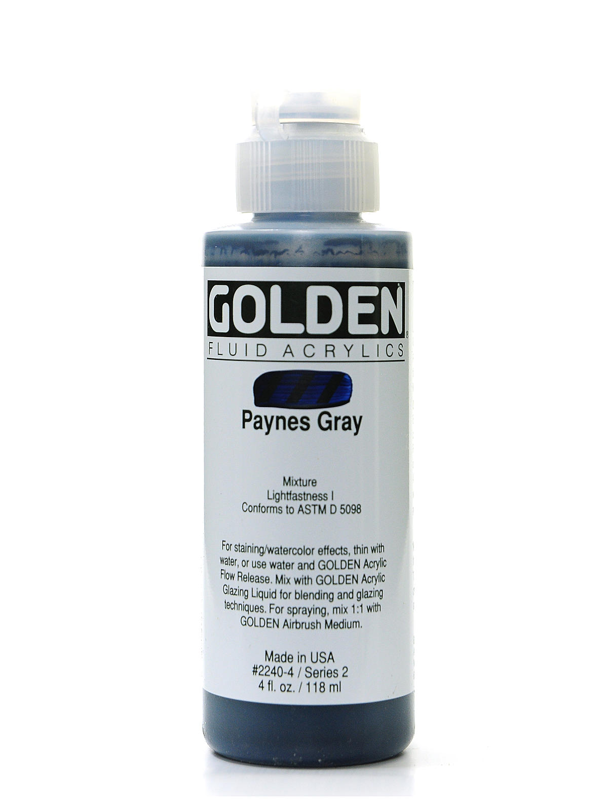 Fluid Acrylics payne's gray 4 oz.