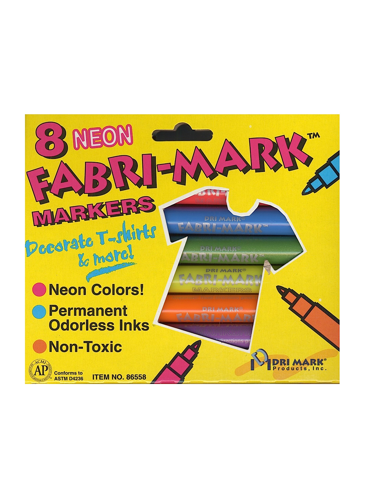 Fabri-mark Markers Neon Assortment