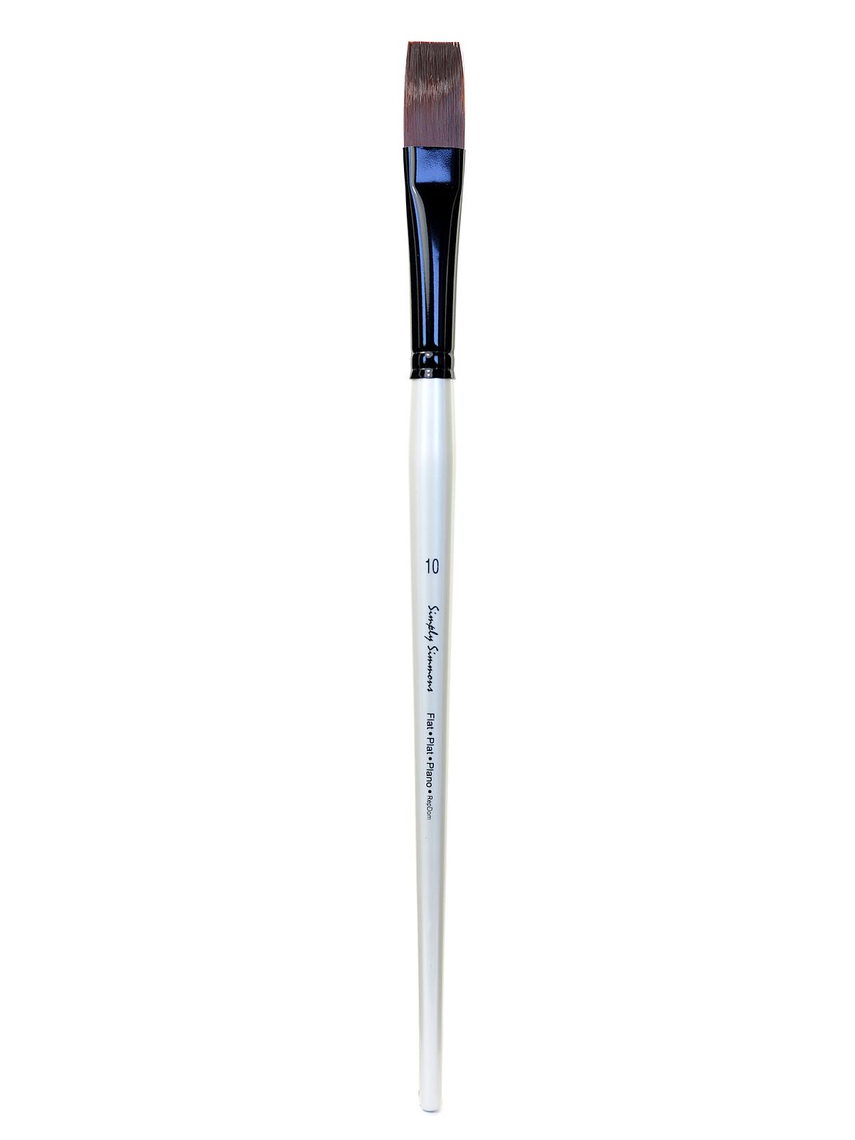 Simply Simmons Long Handle Brushes synthetic flat 10