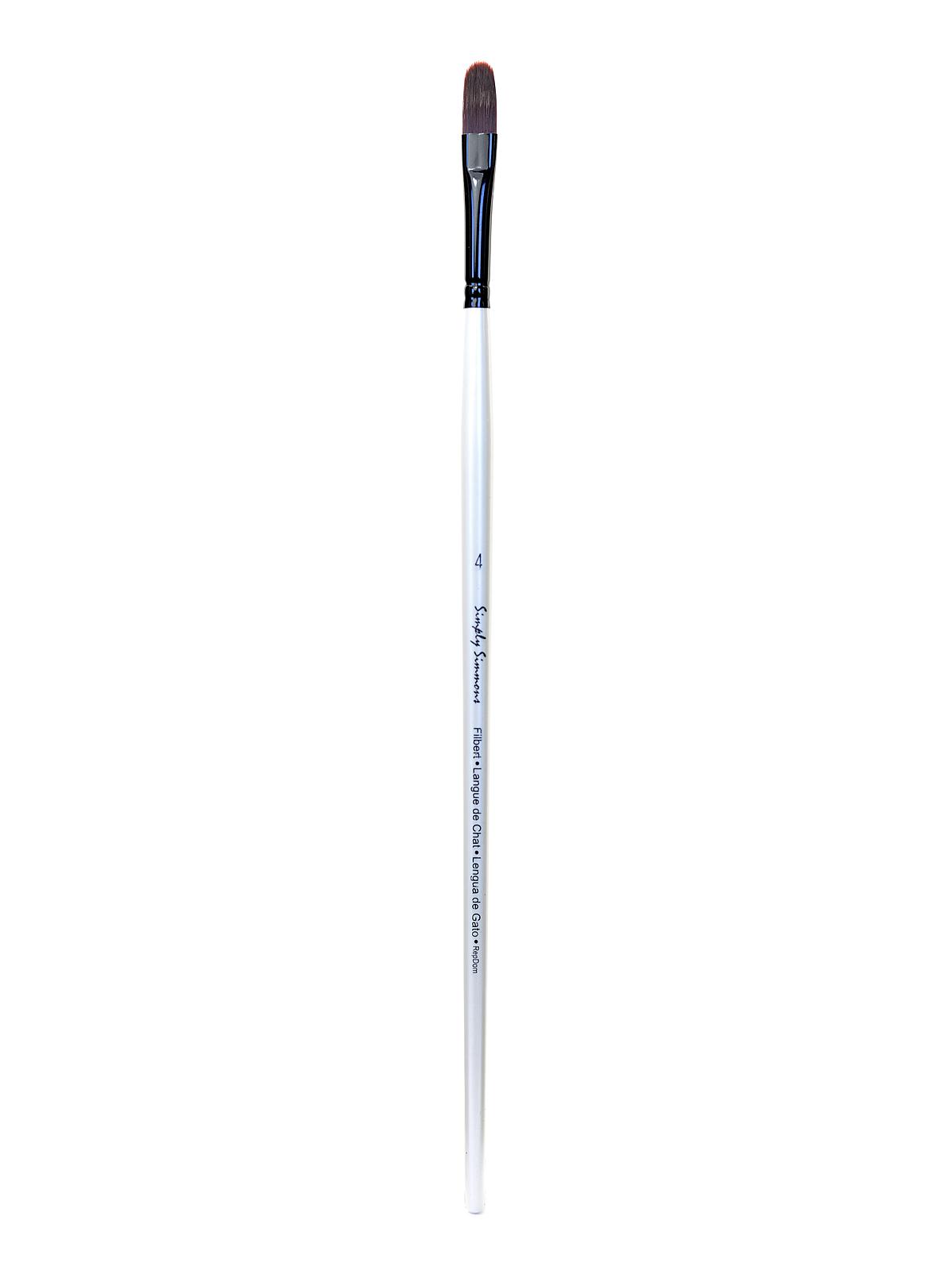 Simply Simmons Long Handle Brushes synthetic filbert 4