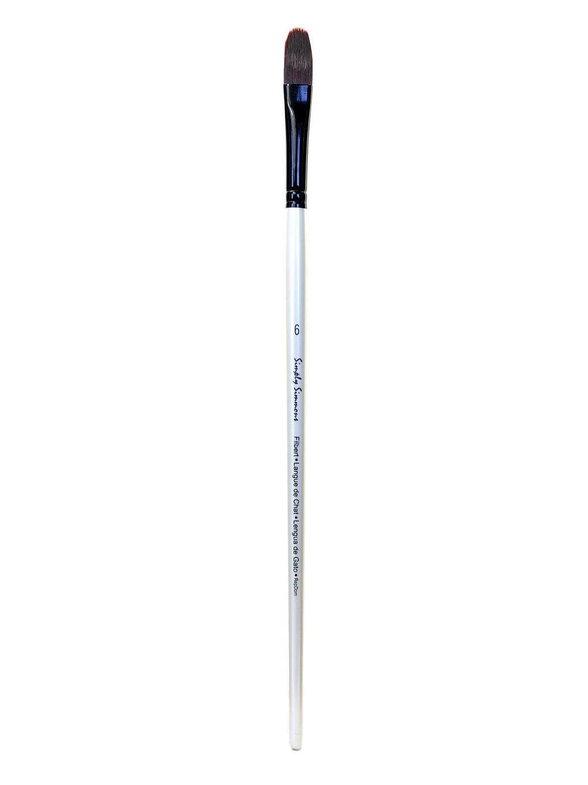 Simply Simmons Long Handle Brushes synthetic filbert 6