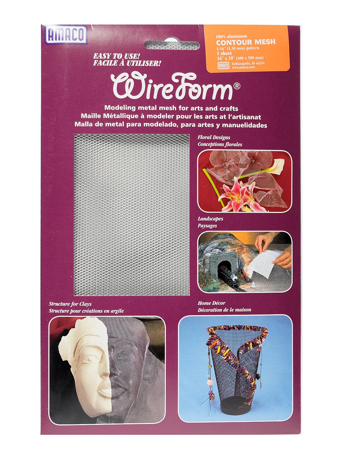 Wireform Metal Mesh Aluminum Woven Contour Mesh - 1 16 In. Pattern Mini-pack