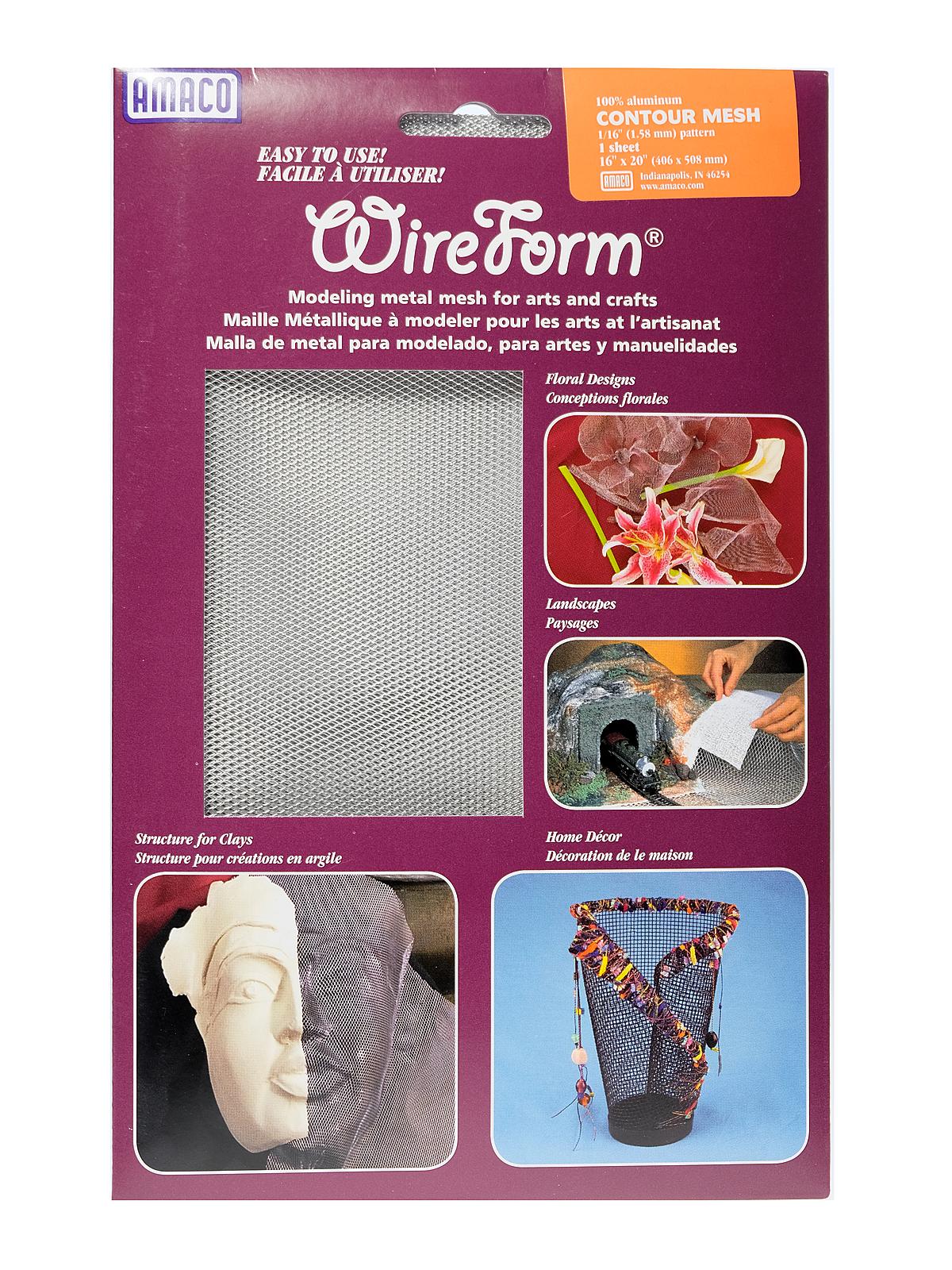 WireForm Metal Mesh aluminum woven contour mesh - 1 16 in. pattern mini-pack