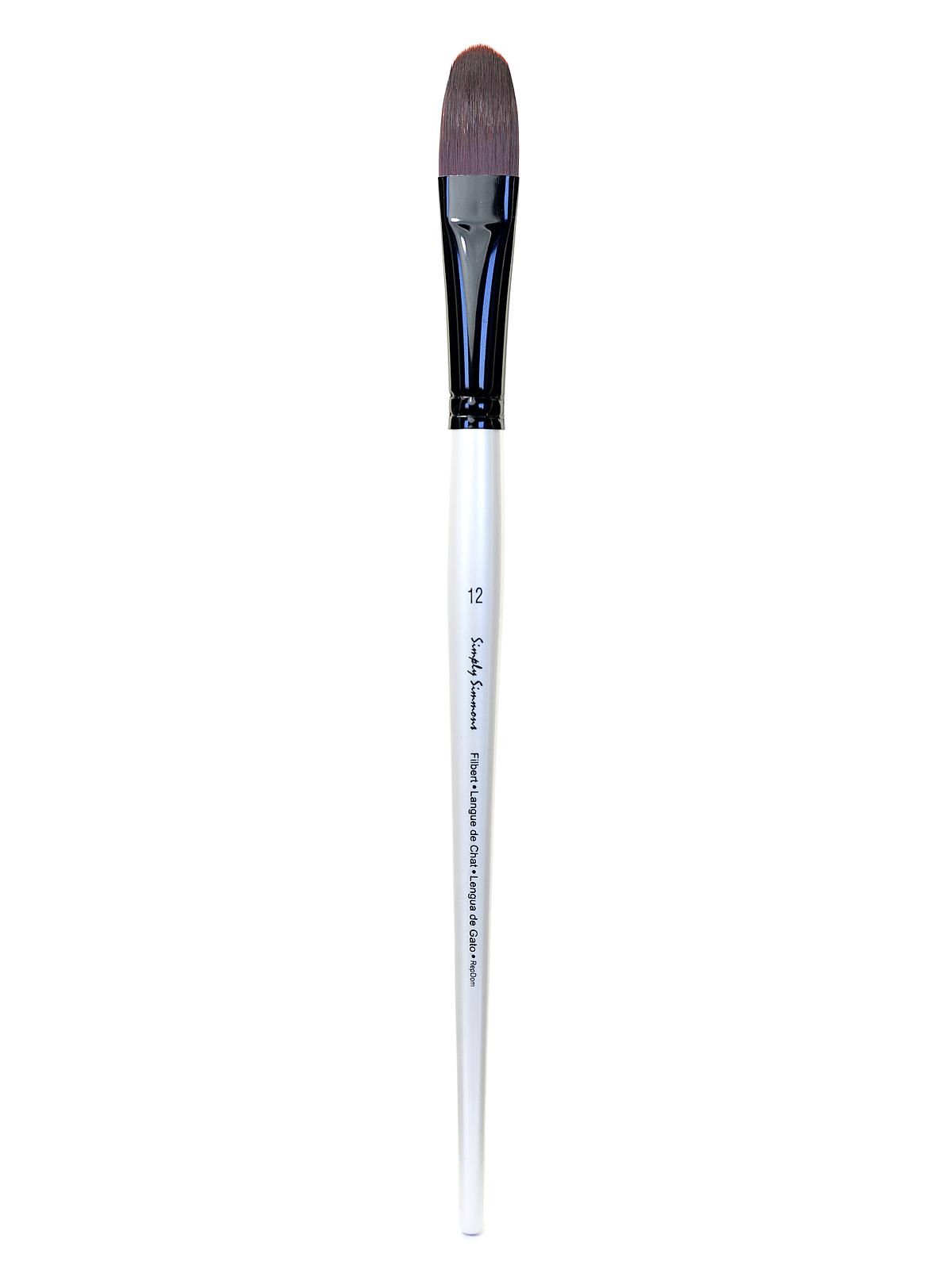 Simply Simmons Long Handle Brushes synthetic filbert 12