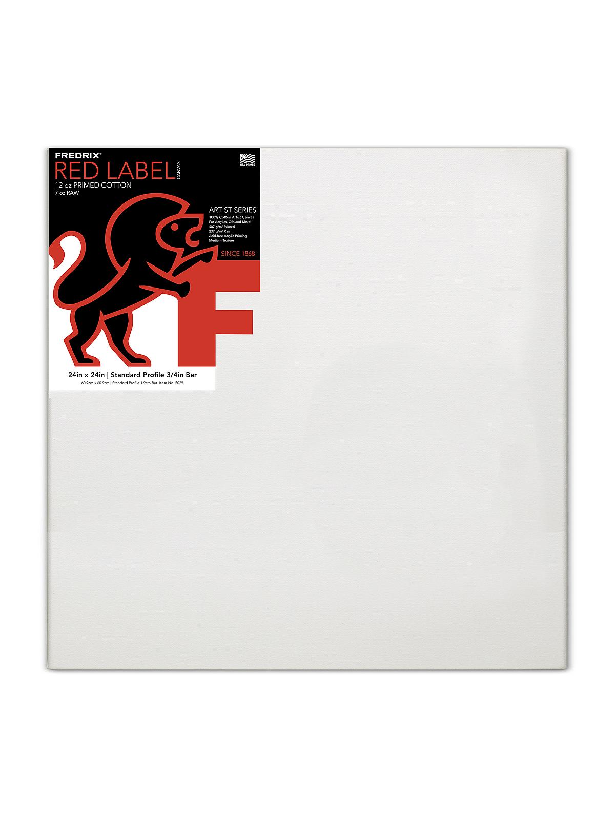 Red Label Standard Stretched Cotton Canvas 24 in. x 24 in. each