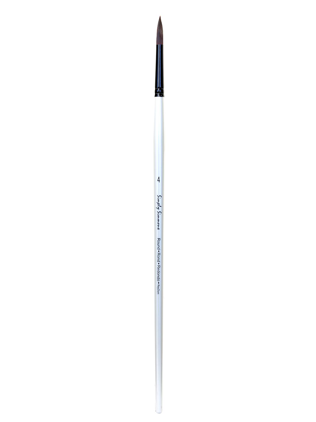 Simply Simmons Long Handle Brushes synthetic round 4