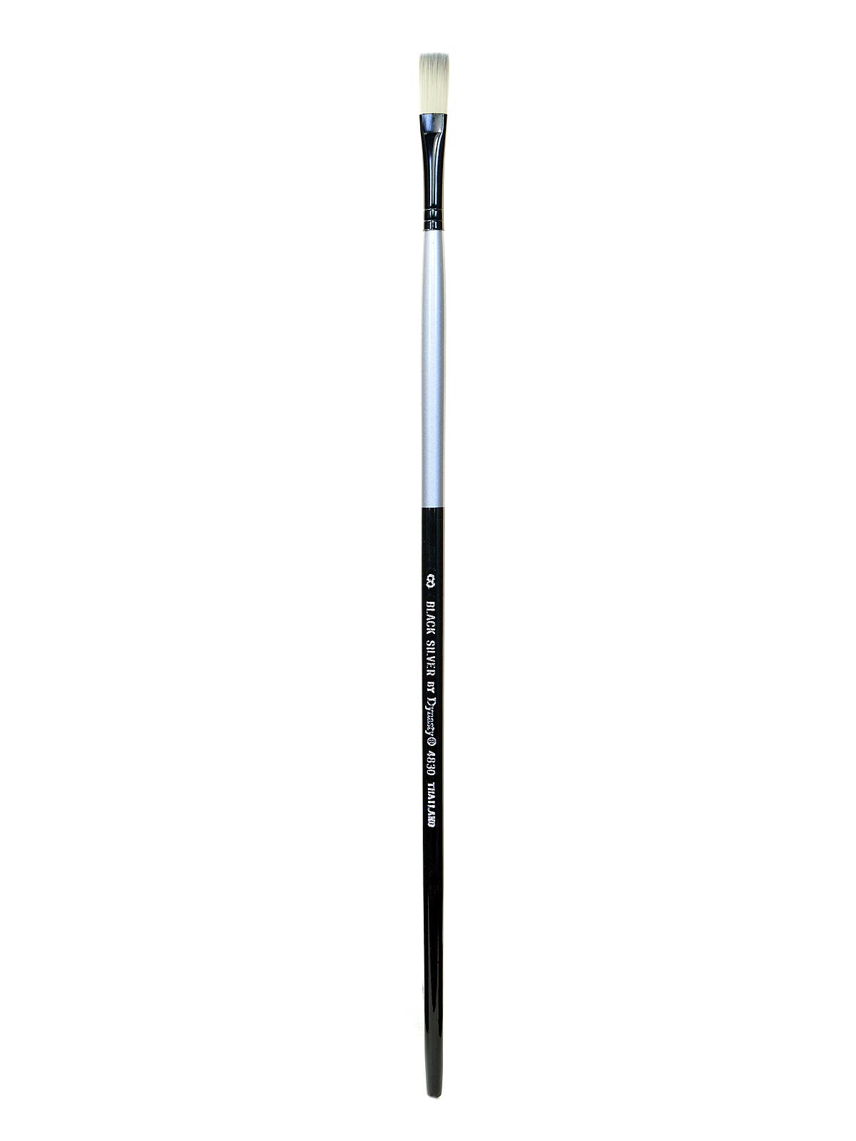 Black Silver flat long handle 8