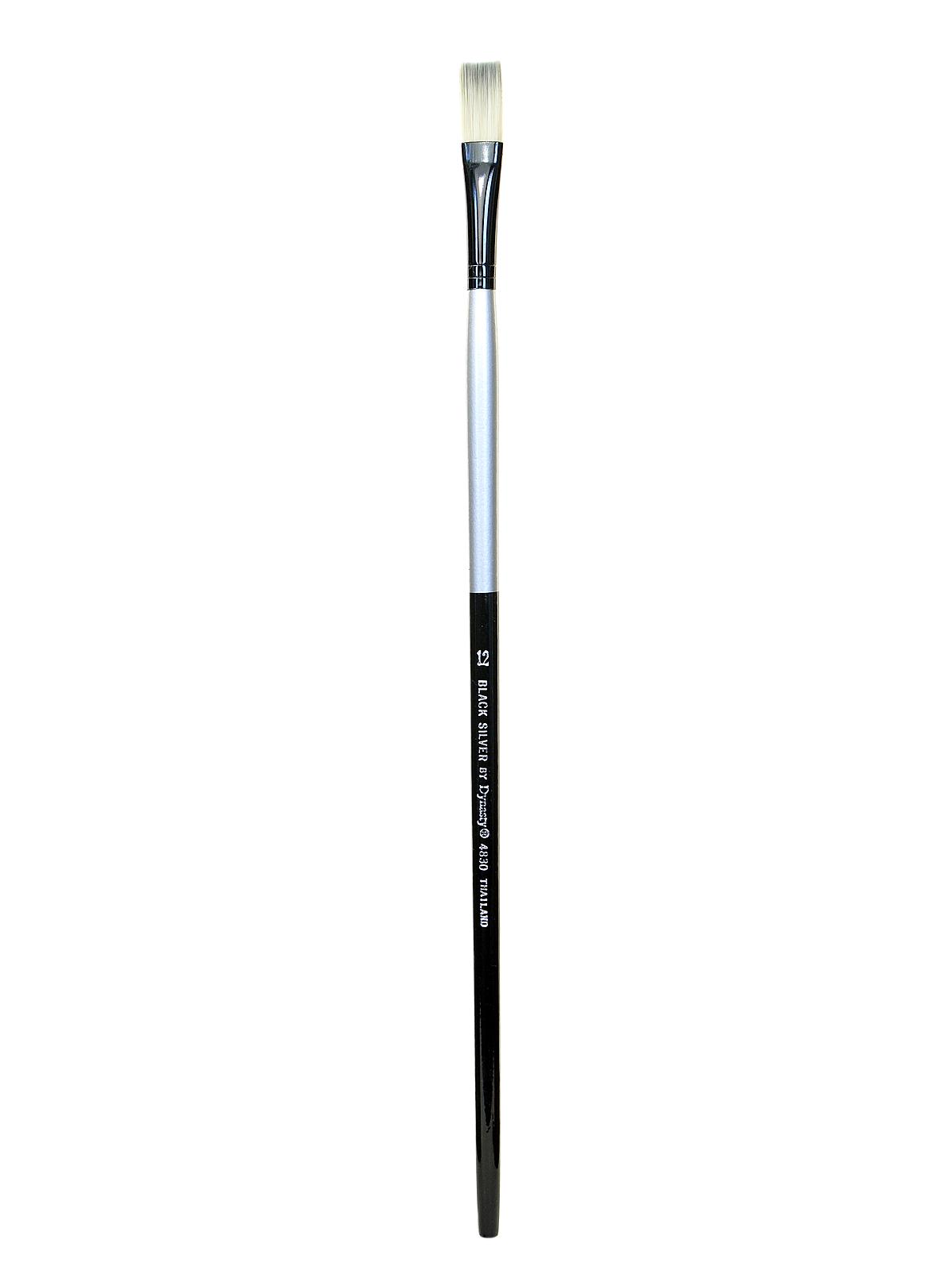 Black Silver flat long handle 12