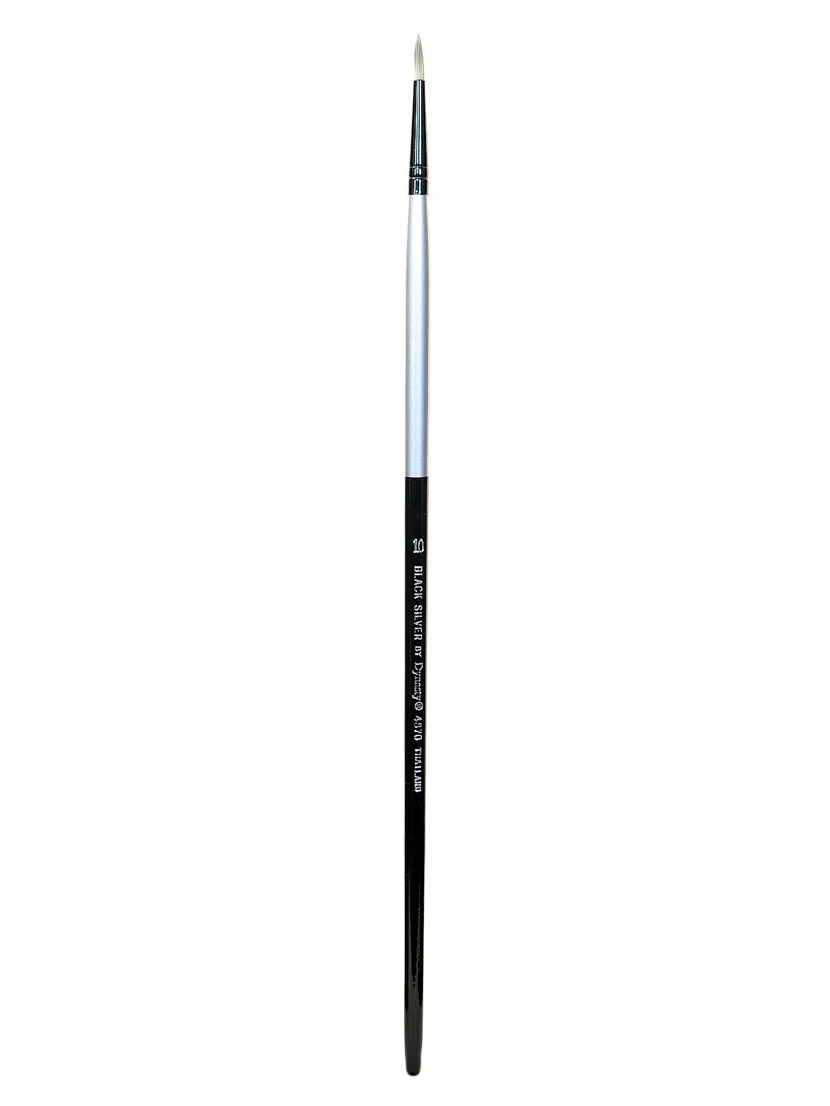 Black Silver round long handle 10
