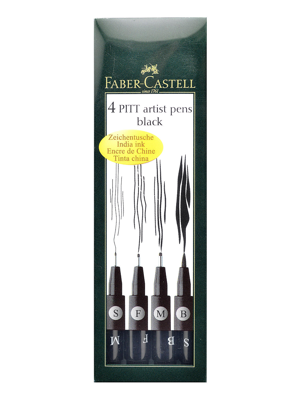Pitt Artist Pen Wallet Sets black set of 4
