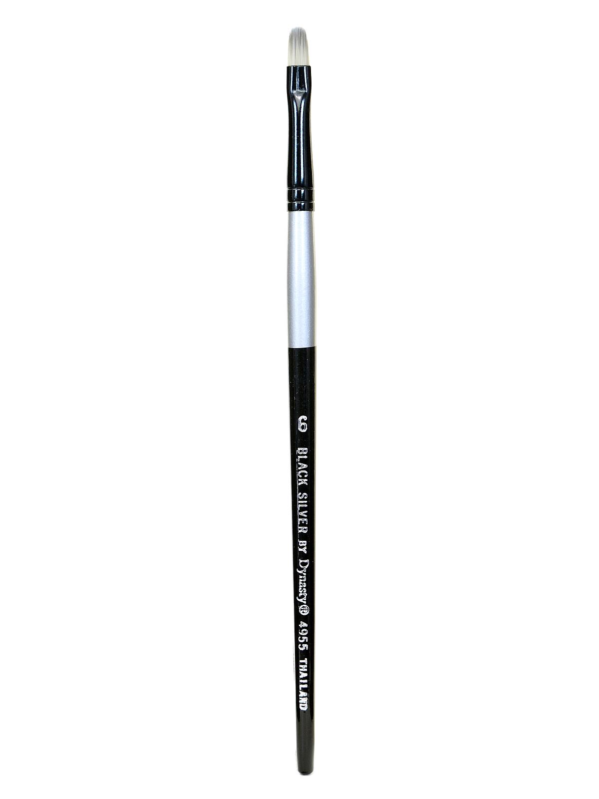 Black Silver oval short handle 6