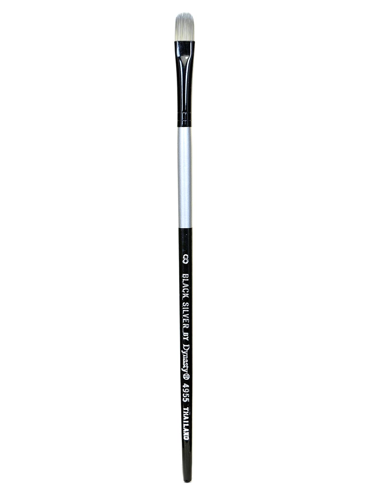 Black Silver oval short handle 8