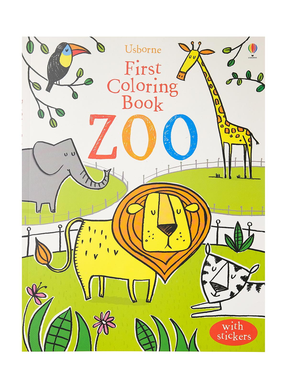 First Sticker Coloring Books Zoo