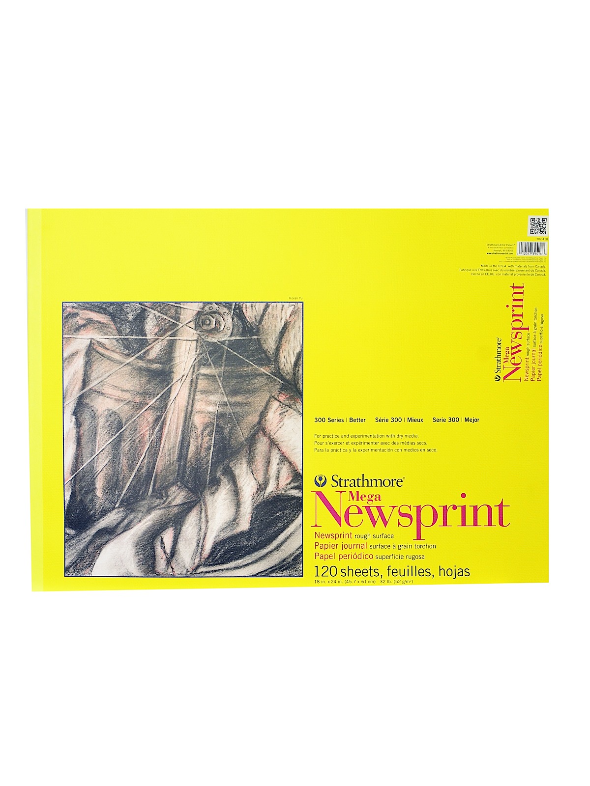 300 Series Newsprint Paper Pads rough 120 sheets 18 in. x 24 in.