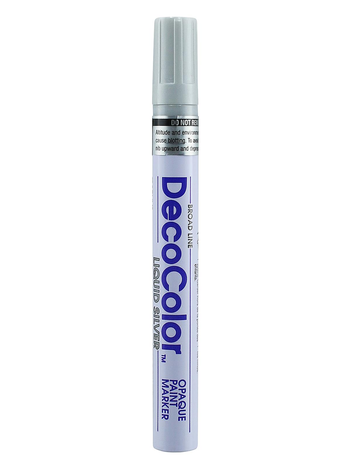 Decocolor Oil-based Paint Markers Silver Broad