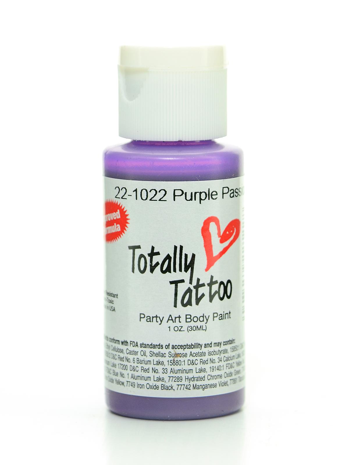 Totally Tattoo System Body Paint Purple Passion 1 Oz.