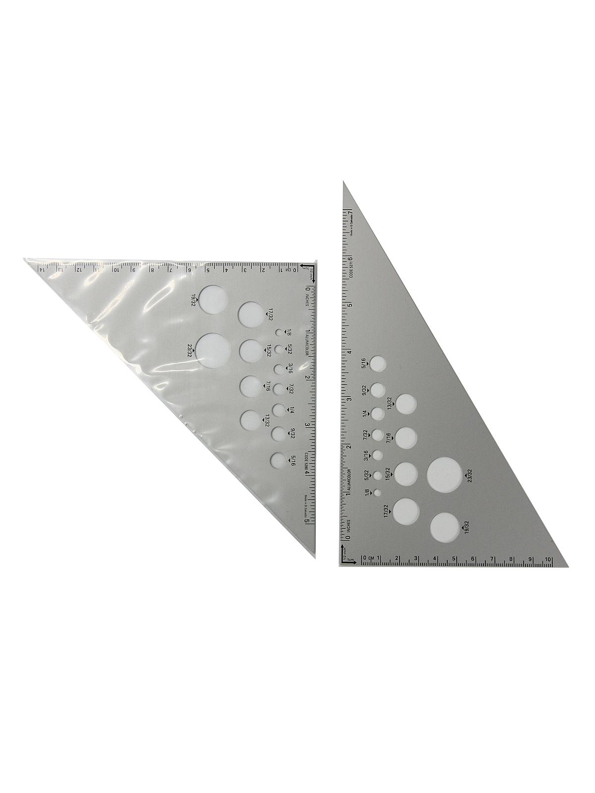 Aluminum Triangle Set 6 In. And 8 In. Pack Of 2 Silver