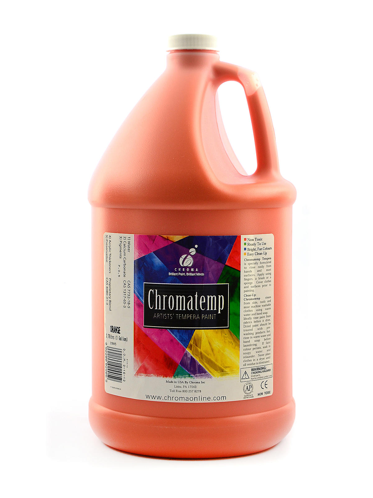 ChromaTemp Artists' Tempera Paint orange gallon