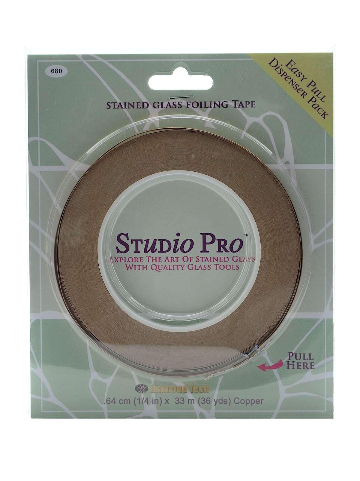 Studio Line Stained Glass Foil copper 1 4 in.