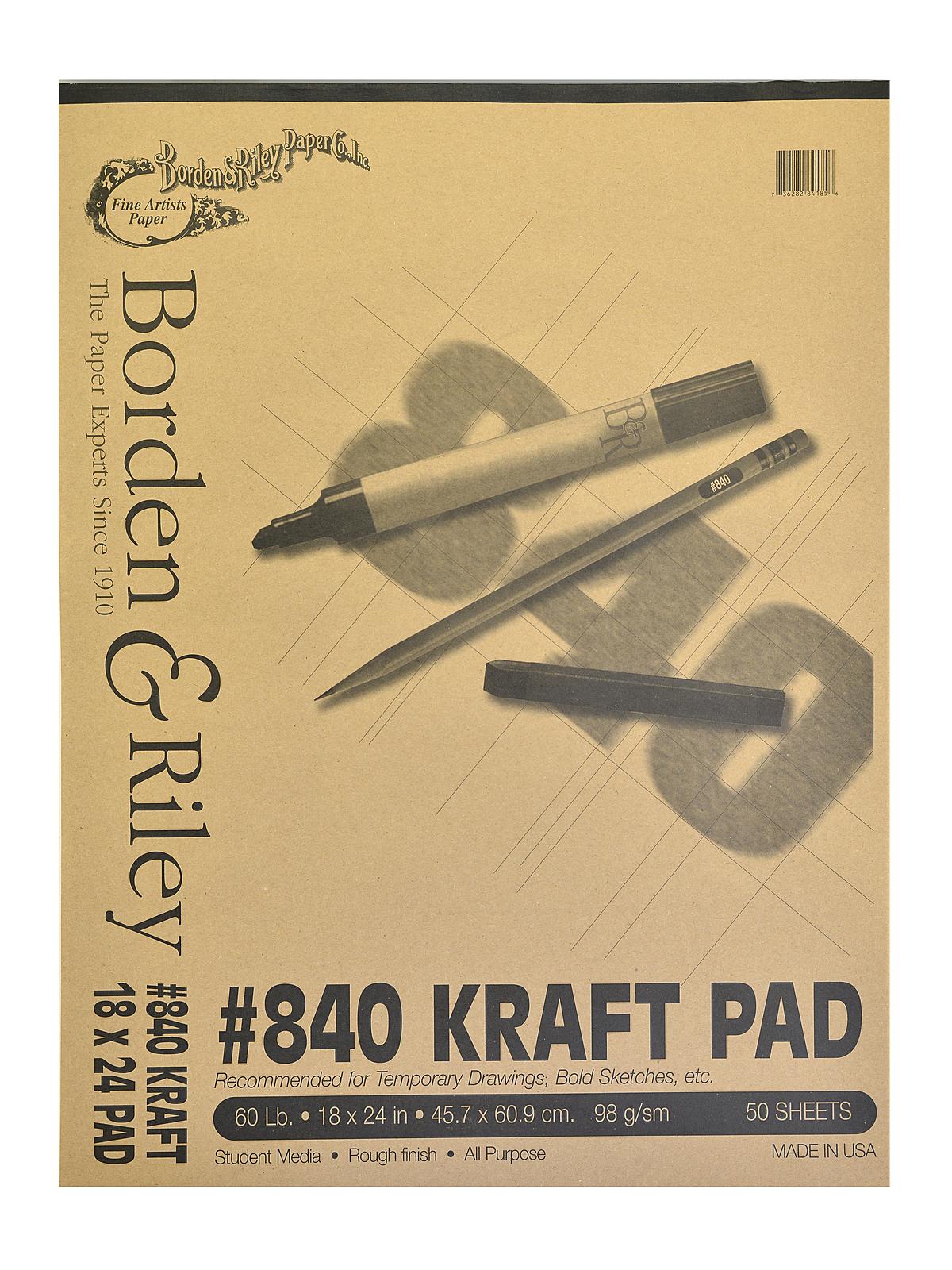 #840 60 Lb Kraft Paper 18 In. X 24 In. 50 Sheets